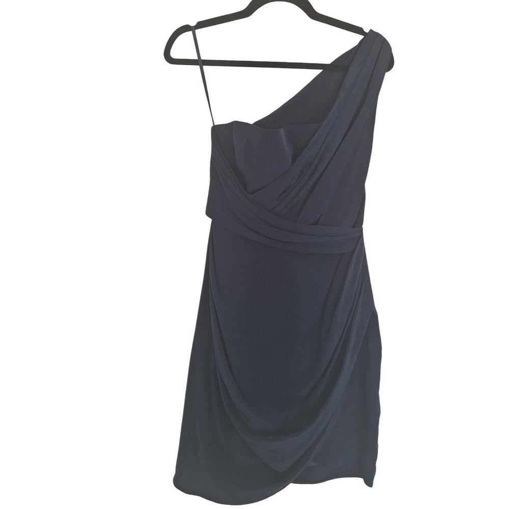 zimmermann  blue silk one sholder mini‎ dress size 1